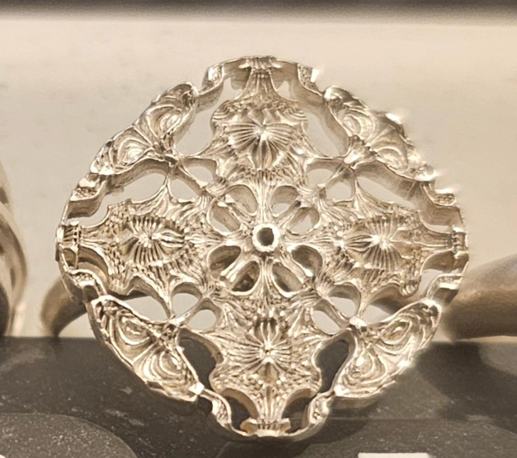Silver Cymatic Image Ring